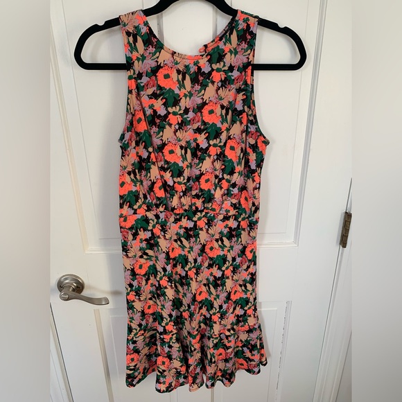 J. Crew Factory Dresses & Skirts - J. Crew Factory Floral Midi Dress - Black and Red